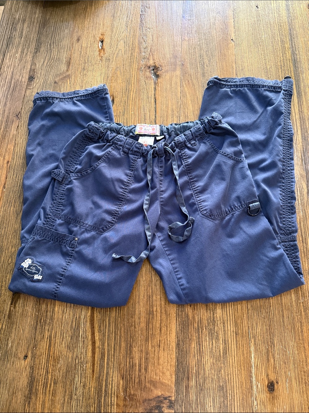 koi Navy Drawstring  Scrub Pants